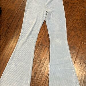 Aerie Velour Ribbed Light Blue pants